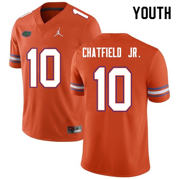 Youth #10 Andrew Chatfield Jr. Florida Gators College Football Jerseys Orange